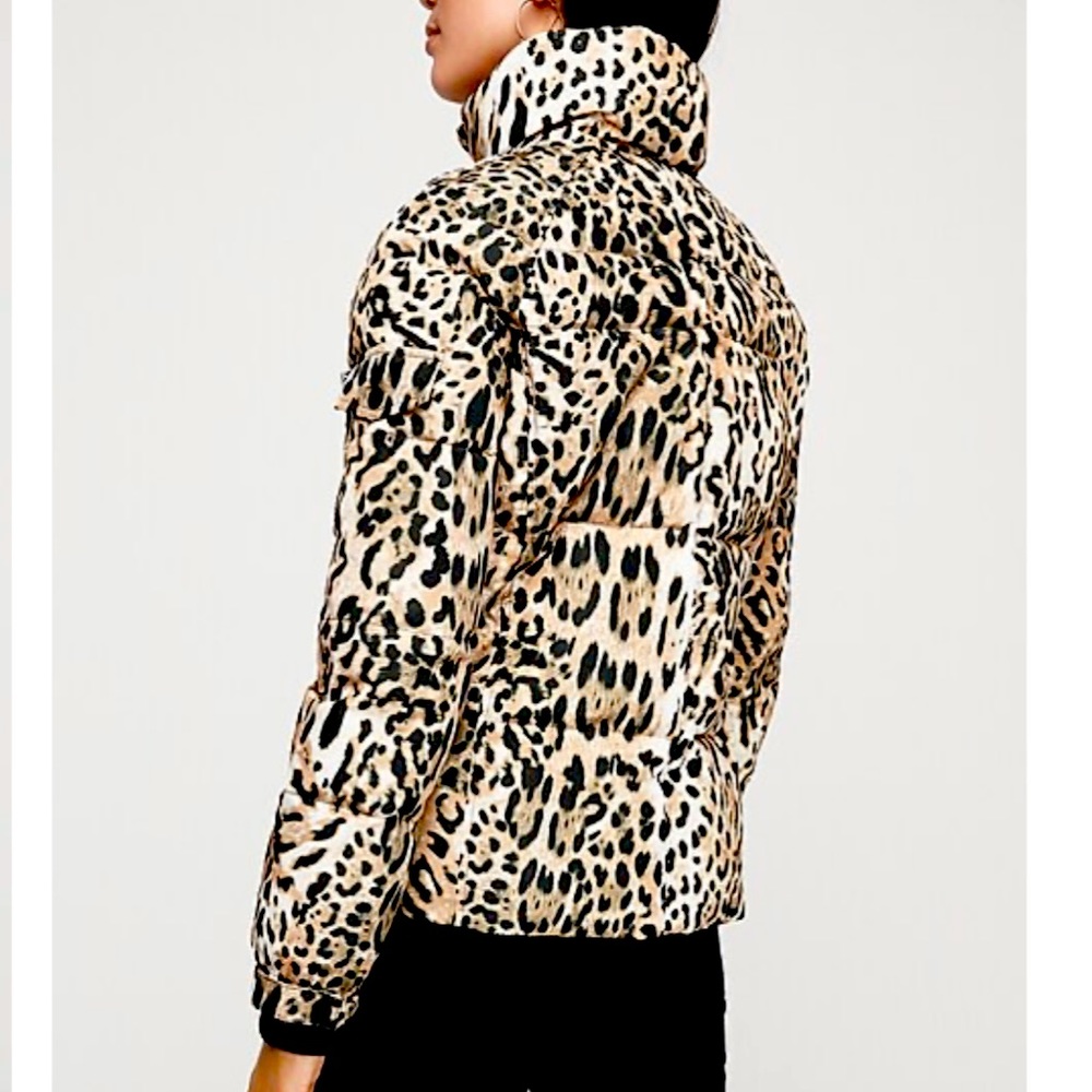 Express Leopard Print Puffer Jacket - image 5